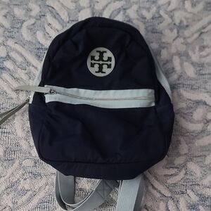 Tory Burch Nylon Navy and Light Blue Backpack